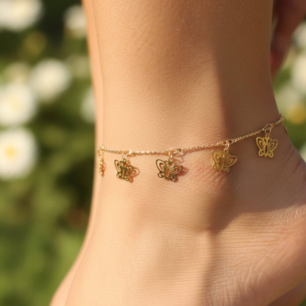 "Handmade Anklet – Elegant & Delicate Jewelry for Women | UNVRC1049